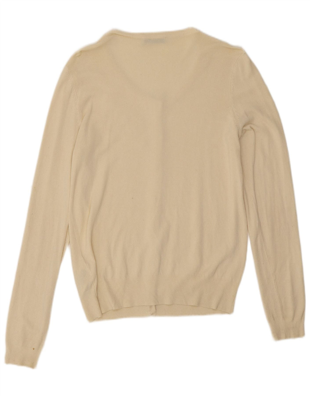 Maglione cardigan oversize da donna Liu Jo UK 10 piccolo in viscosa bianco sporco
