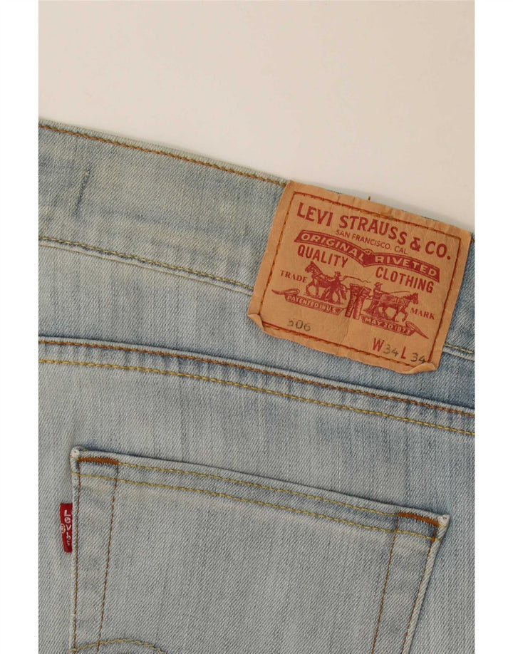 Jeans dritti Levi's 506 da donna W34 L32 cotone blu