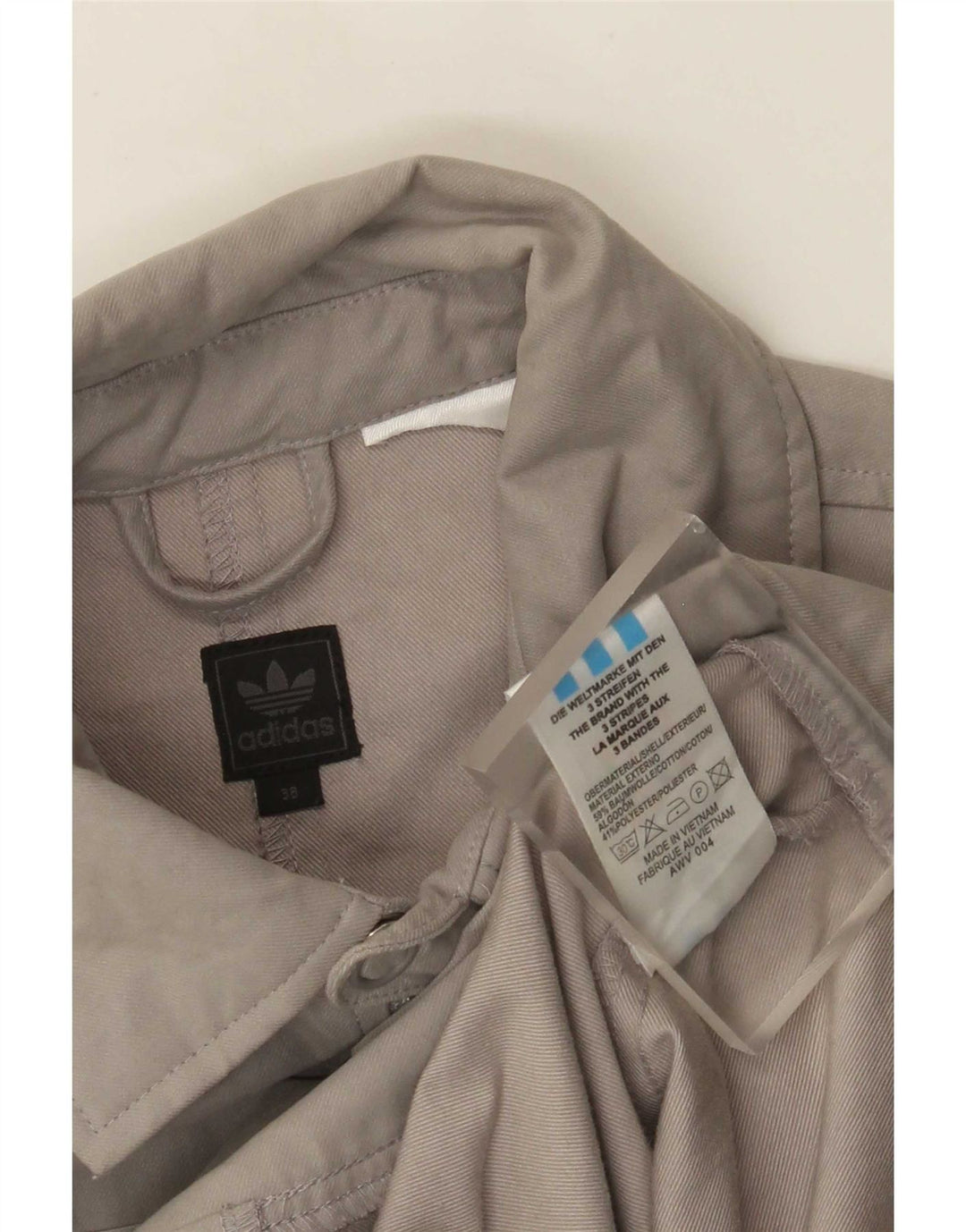Giacca bomber da donna Adidas EU 38 cotone grigio medio