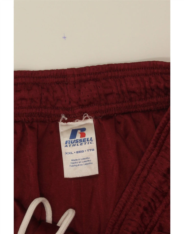 RUSSELL ATHLETIC Mens Sport Shorts 2XL Red Nylon Vintage Russell Athletic and Second-Hand Russell Athletic from Messina Hembry 