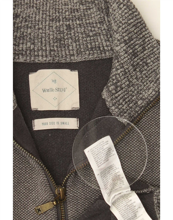 Maglione cardigan da uomo White Stuff piccolo cotone grigio