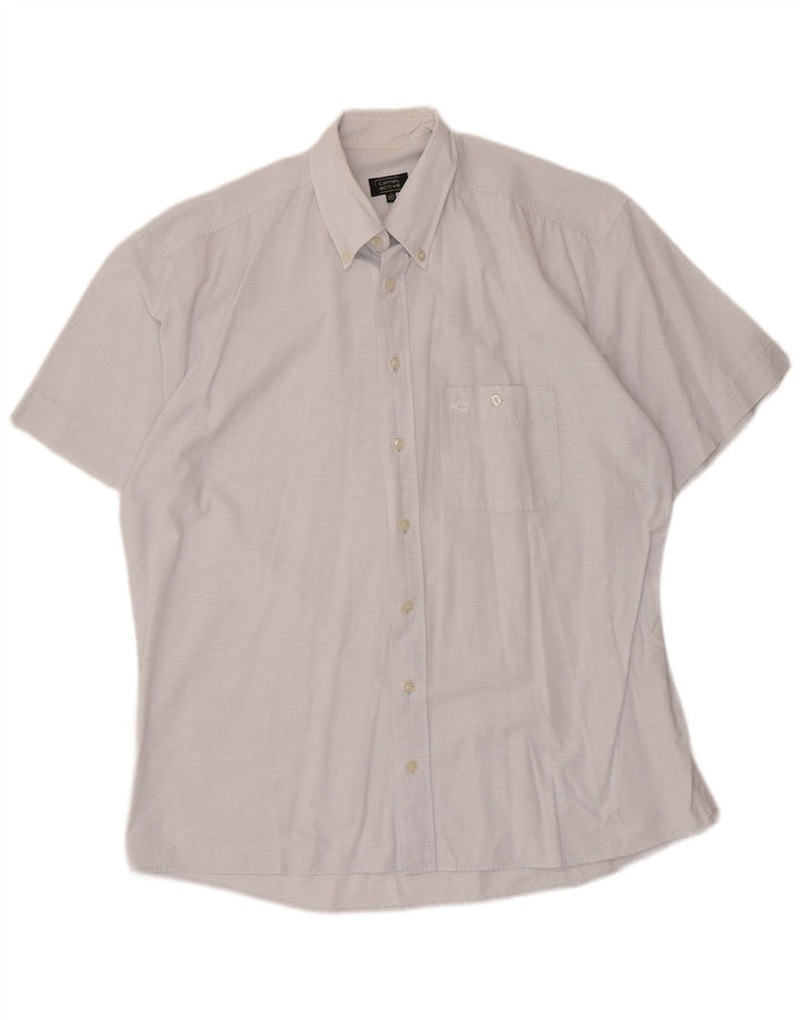 Camicia a maniche corte da uomo Camel Active gessato blu medio
