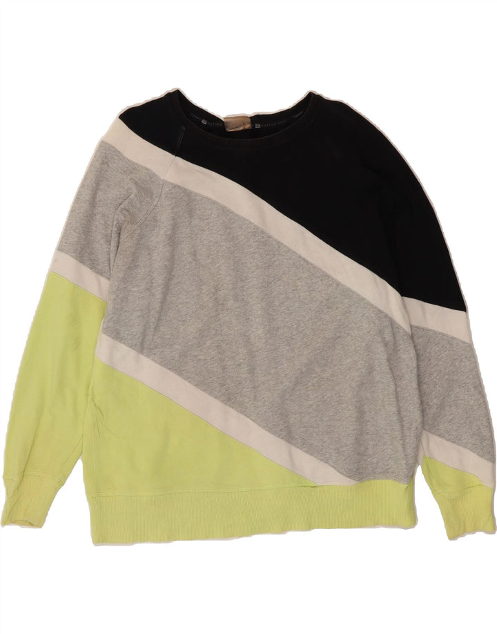 TOMMY HILFIGER Womens Sweatshirt Jumper UK 14 Medium Multicoloured Vintage Tommy Hilfiger and Second-Hand Tommy Hilfiger from Messina Hembry 