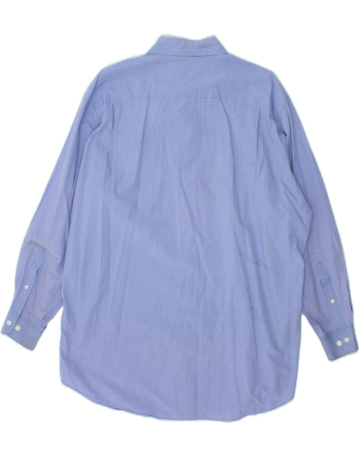 NAUTICA Mens Shirt Size 16 1/2 Large Blue Check Cotton Vintage Nautica and Second-Hand Nautica from Messina Hembry 