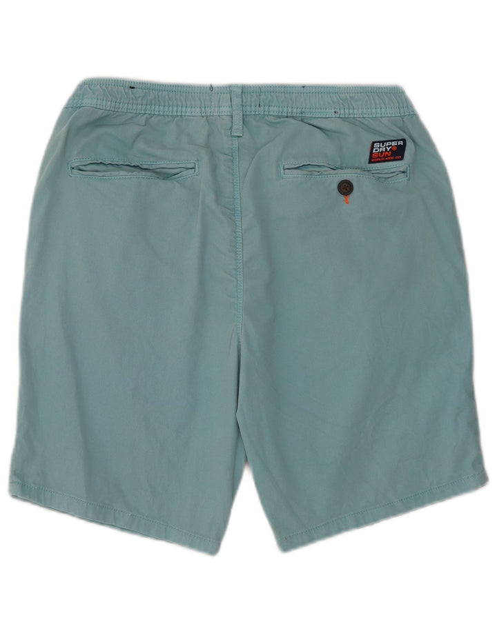 Pantaloncini chino da uomo Superdry medi W32 in cotone blu