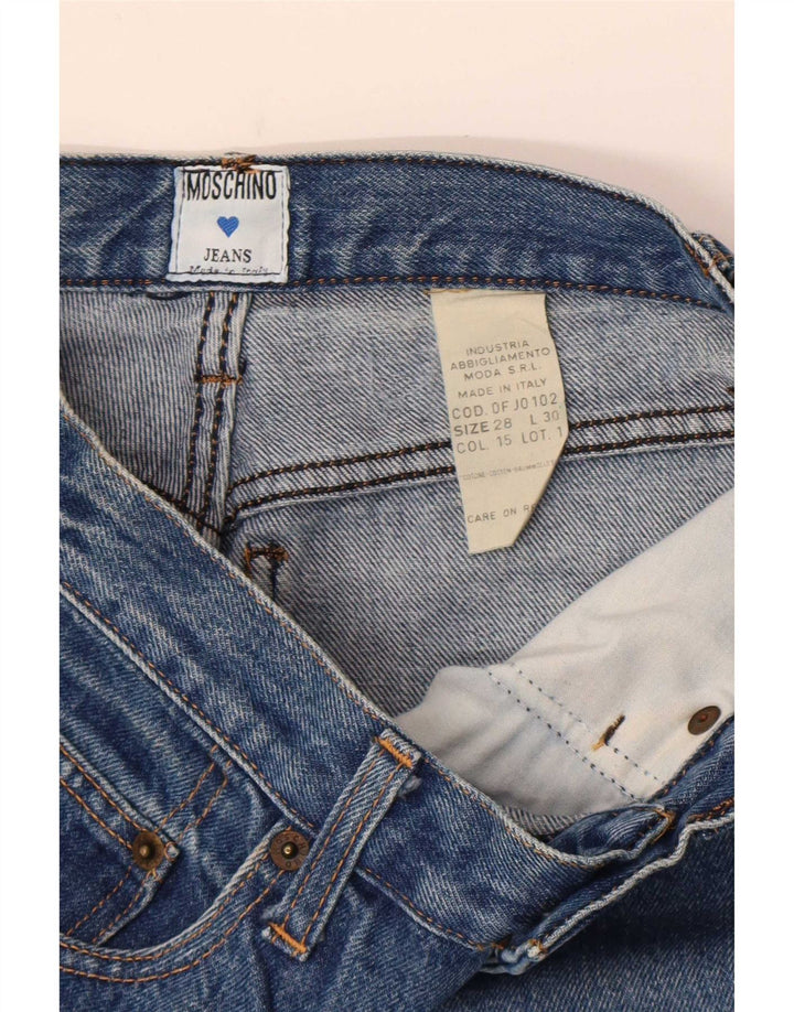 Jeans affusolati da donna Moschino W28 L28 cotone blu