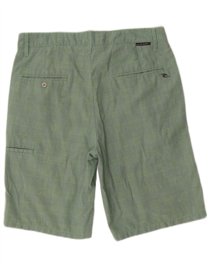 Pantaloncini cargo da uomo Rip Curl W32 Poliestere a quadri verde medio