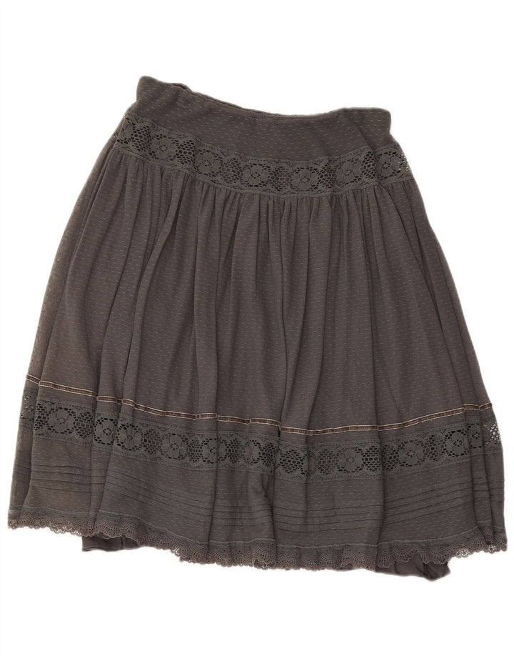 Gonna a pieghe Zara da donna media W28 a righe grigie