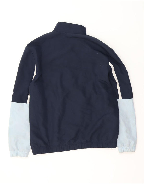 Giacca da ginnastica da uomo Adidas, giacca media, in poliestere color block blu navy