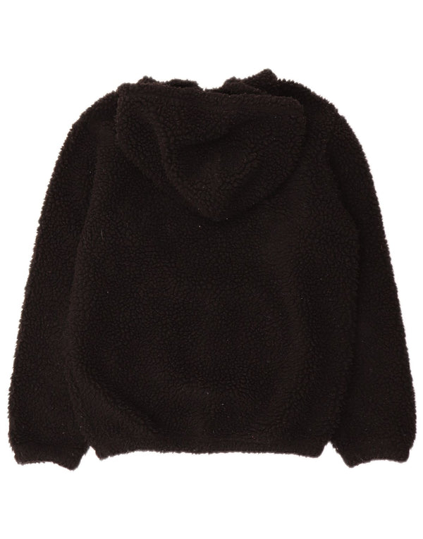 Maglione in pile con cappuccio grafico da ragazzo Champion 11-12 anni grande nero