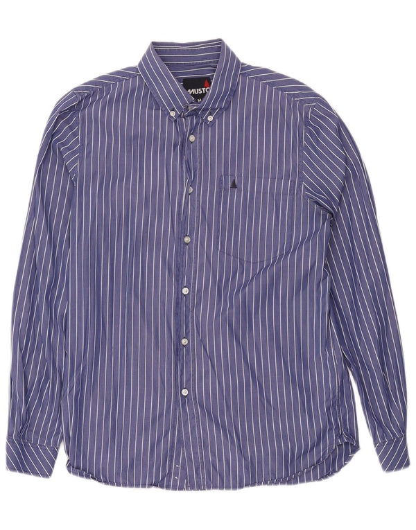 Camicia da uomo Musto gessato blu medio