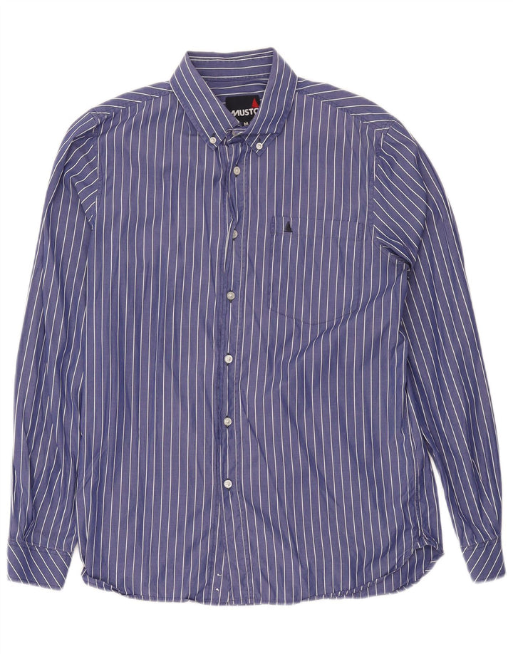Camicia da uomo Musto gessato blu medio