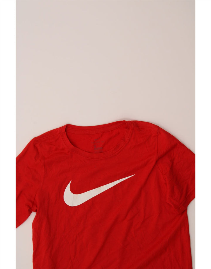 NIKE Boys Dri Fit Graphic T-Shirt Top 10-11 Years Medium Red Polyester Vintage Nike and Second-Hand Nike from Messina Hembry 