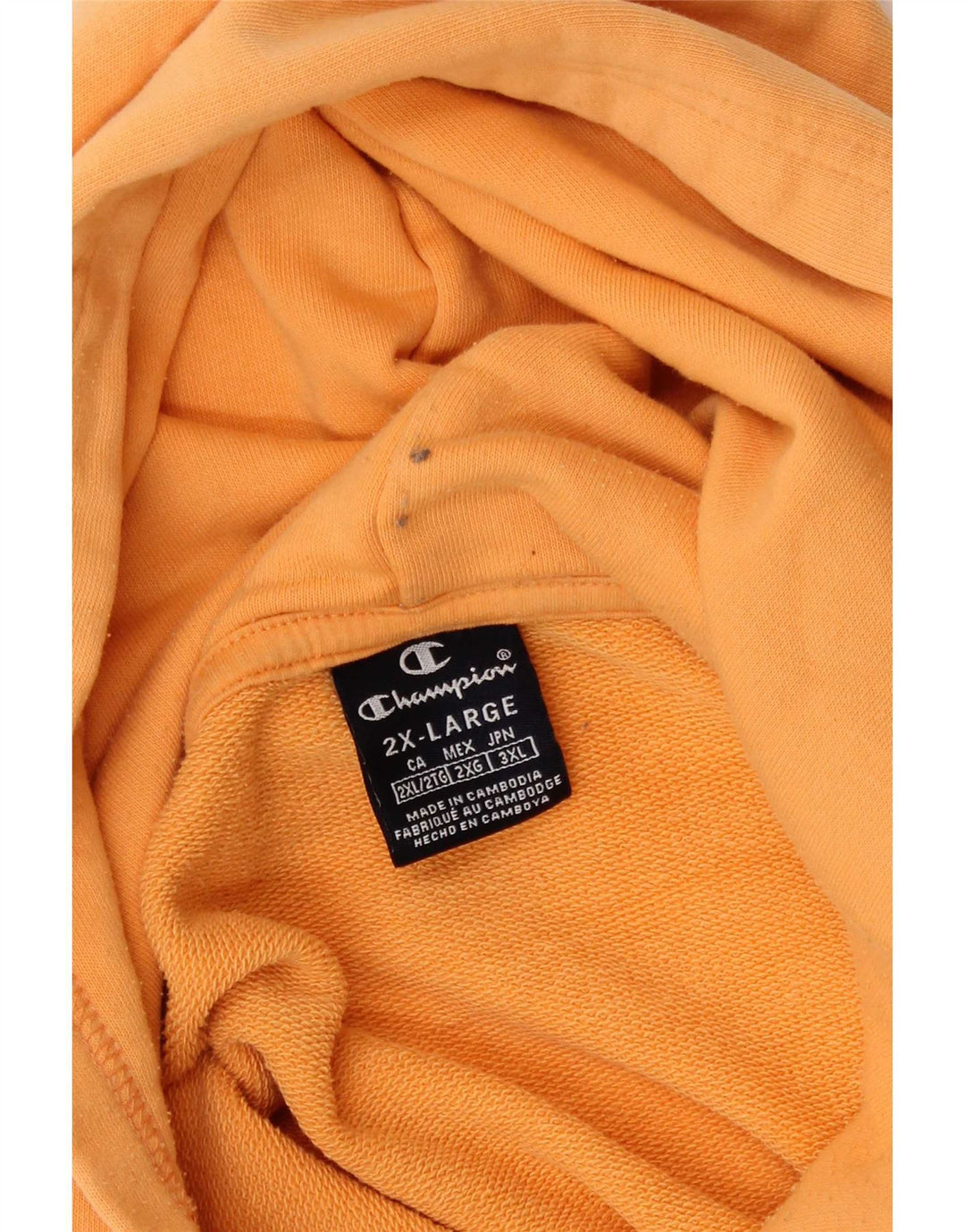 Felpa con cappuccio grafica da uomo Champion 2XL Arancione