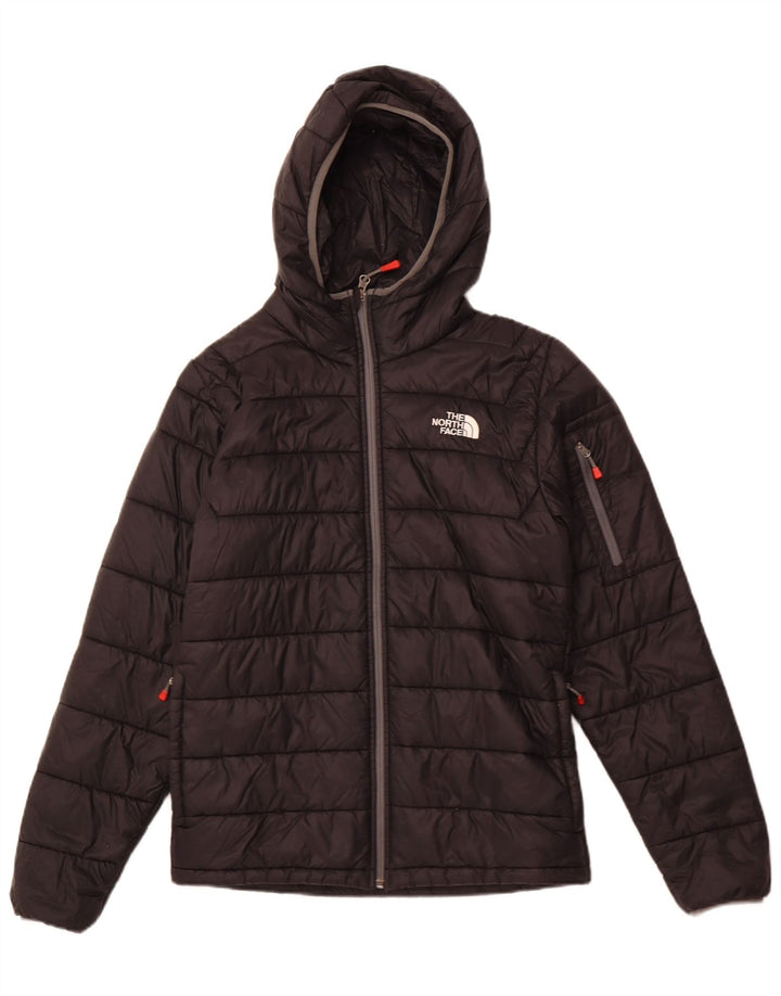 THE NORTH FACE Giacca imbottita con cappuccio da uomo UK 36 piccola in nylon nero