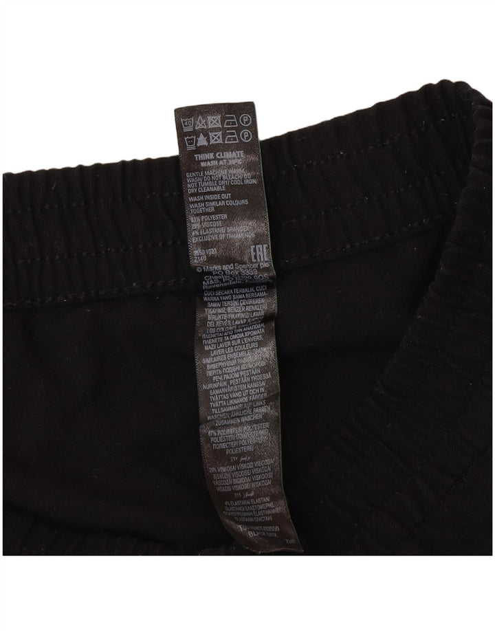 Pantaloni da tuta da donna Marks & Spencer UK 14 poliestere nero medio