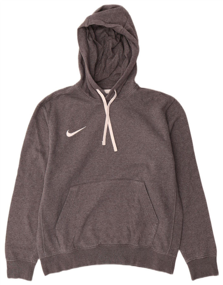 Felpa con cappuccio da uomo Nike in cotone grigio medio