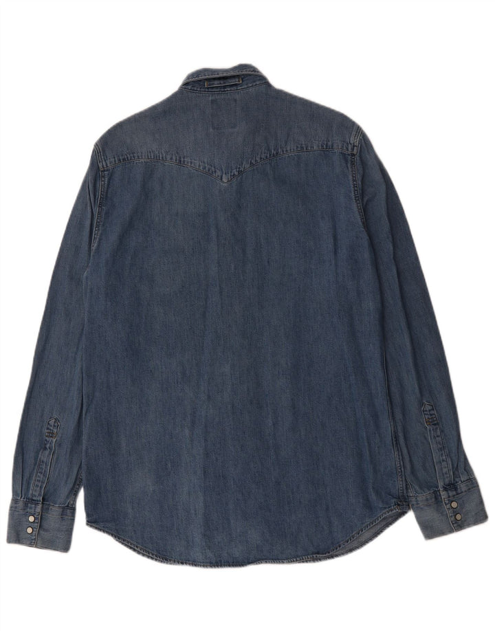 Camicia di jeans da uomo Levi's Large in cotone blu