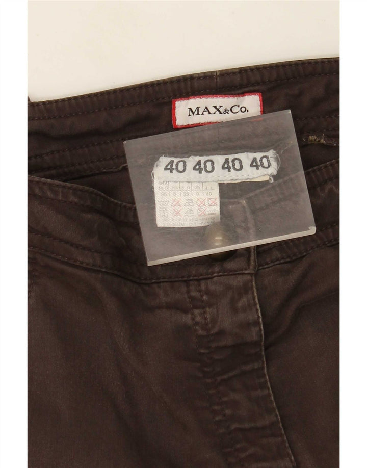 Max&Co. Pantaloni cargo slim da donna UK 8 piccoli W30 L29 Marrone