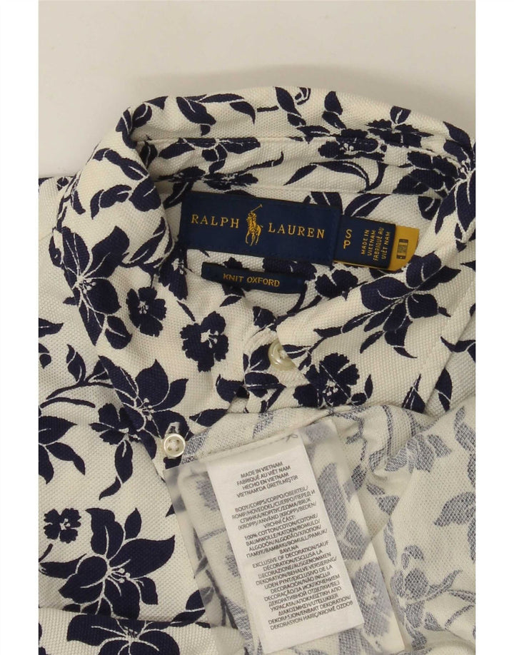 Camicia da uomo Ralph Lauren piccola in cotone floreale bianco