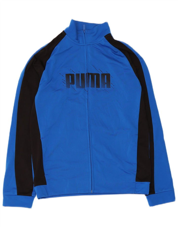 Giacca da tuta grafica da ragazzo Puma 13-14 anni Blu Colourblock
