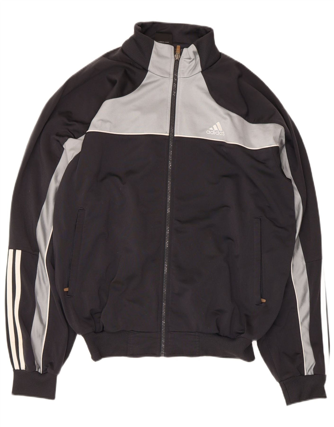 Giacca da tuta grafica da uomo Adidas UK 40/42 Medium Black Colourblock