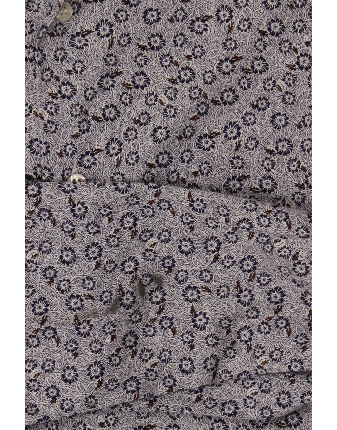 Camicia vintage da uomo blu medio floreale