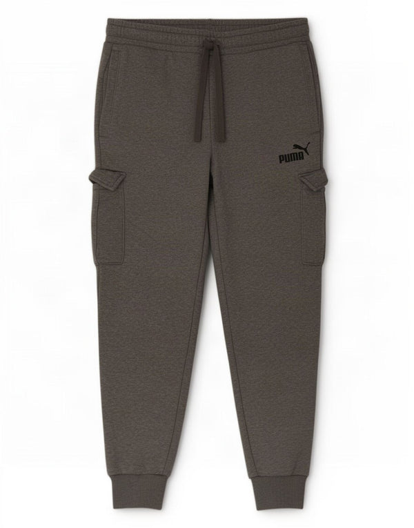 Pantaloni da tuta cargo da uomo Puma Joggers grandi in cotone grigio