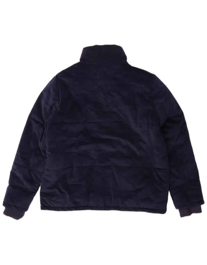 Giacca imbottita oversize in velluto da donna Marks & Spencer UK 10 Small Blu Navy