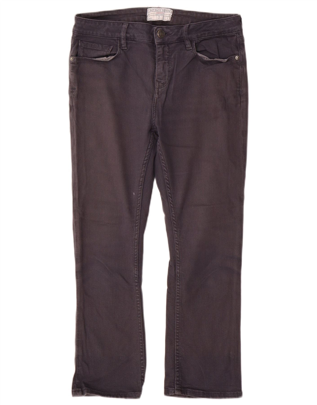 Jeans corti da donna Fat Face UK 10 piccoli W28 L23 cotone grigio