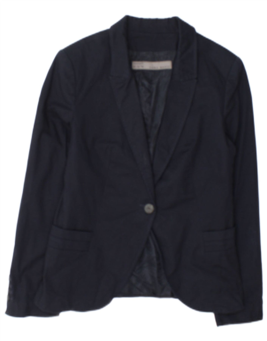 Giacca blazer da donna a 1 bottone Zara UK 12 blu navy medio