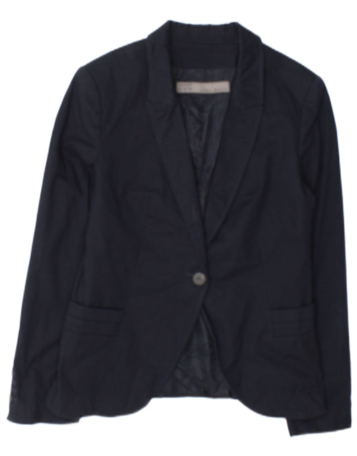 Giacca blazer da donna a 1 bottone Zara UK 12 blu navy medio