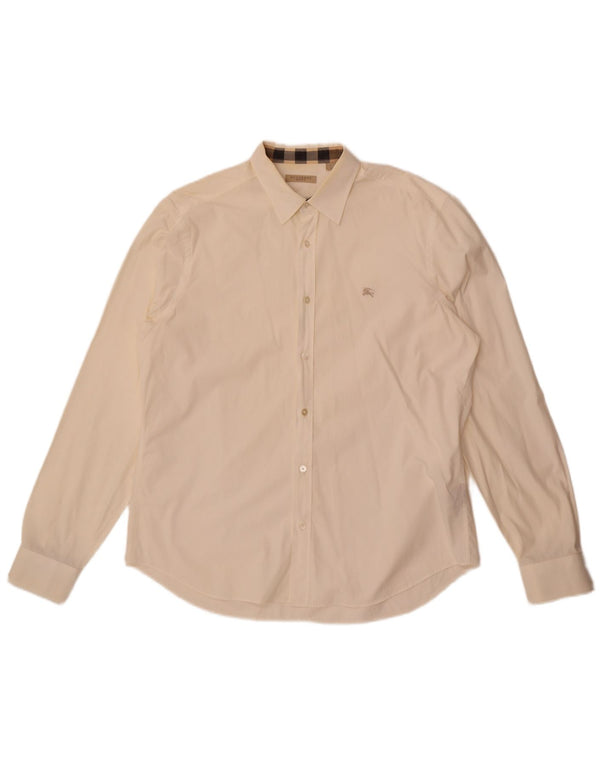 Camicia Burberry Uomo XL Cotone Bianco