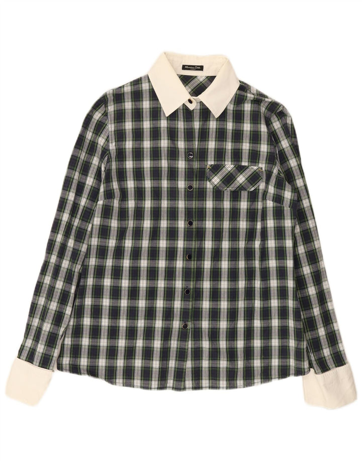 Camicia da donna Massimo Dutti EU 40 Cotone a quadri verde medio