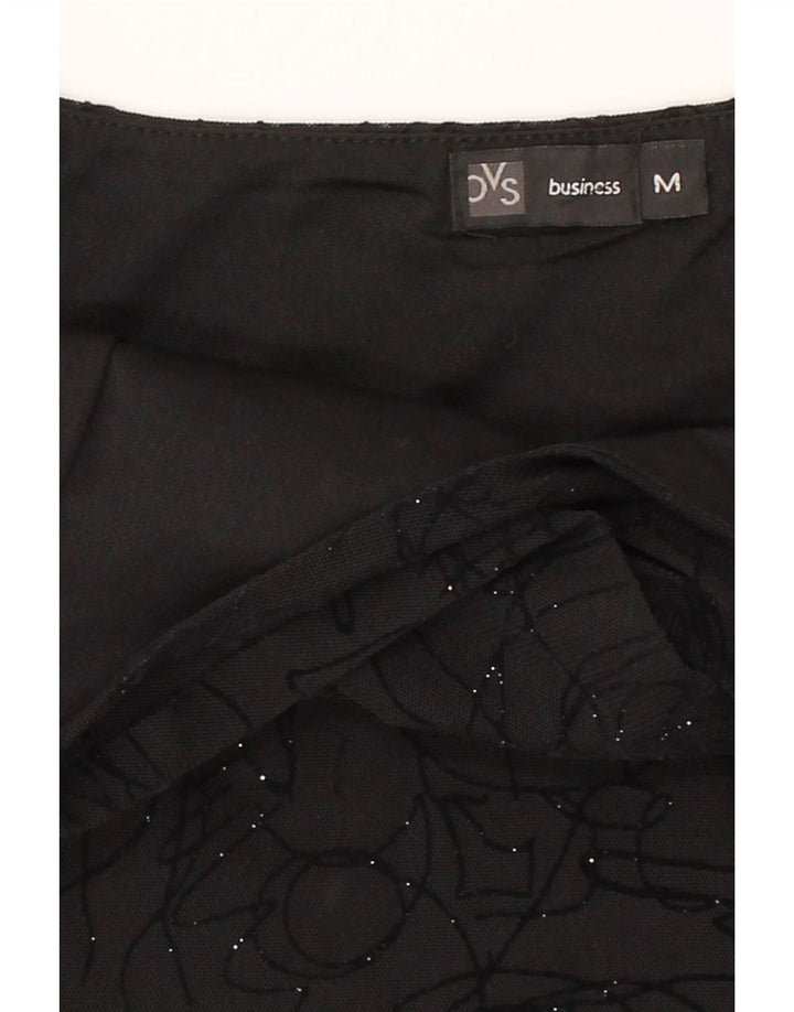 OVS Womens Slip Dress UK 12 Medium Black Polyester Vintage OVS and Second-Hand OVS from Messina Hembry 