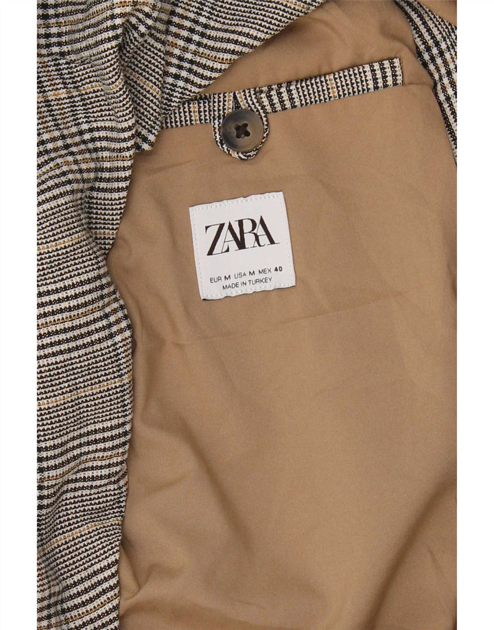Giacca blazer doppiopetto da uomo Zara UK 38 cotone medio a quadri nero