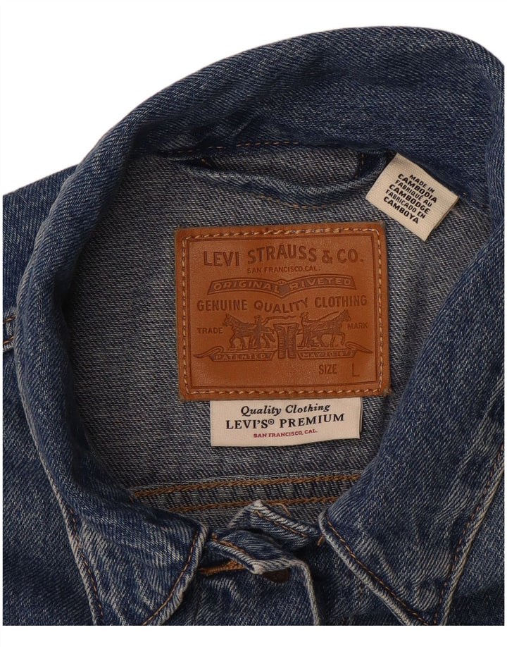 Giacca corta in denim da donna LEVI'S UK 16 grande blu