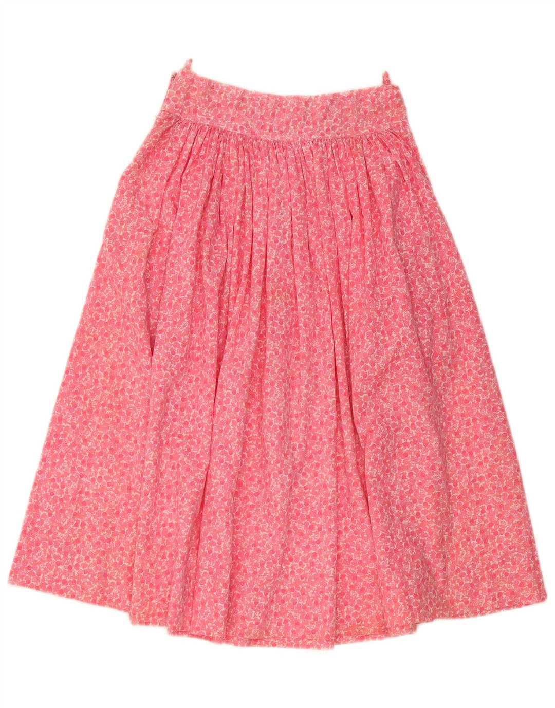 Gonna svasata da donna vintage W28 rosa medio floreale