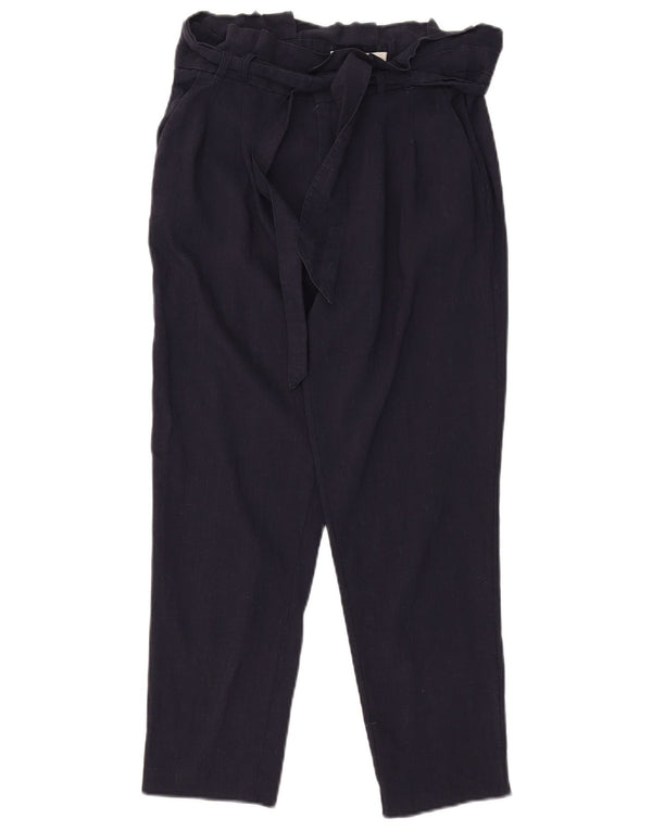 Pantaloni chino con pegging da donna Zara piccoli W26 L25 blu navy