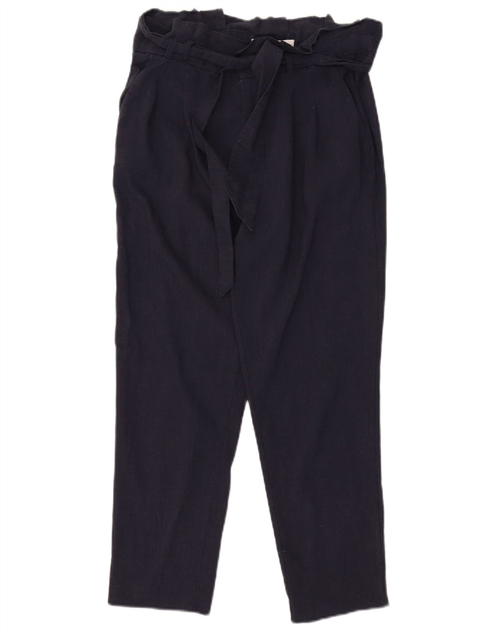 Pantaloni chino con pegging da donna Zara piccoli W26 L25 blu navy