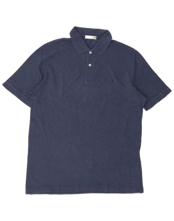 Polo Sergio Tacchini da uomo Milano IT 52 Large Blu Navy