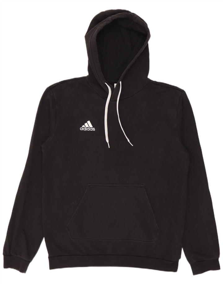 Maglione con cappuccio da uomo ADIDAS piccolo in cotone nero