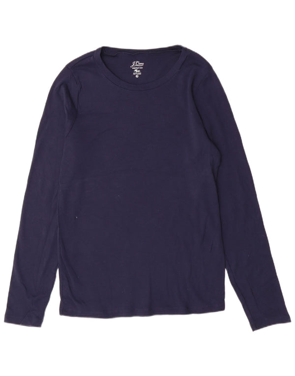 J. Crew Maglia da donna Perfect Fit a maniche lunghe UK 18 XL Cotone blu navy