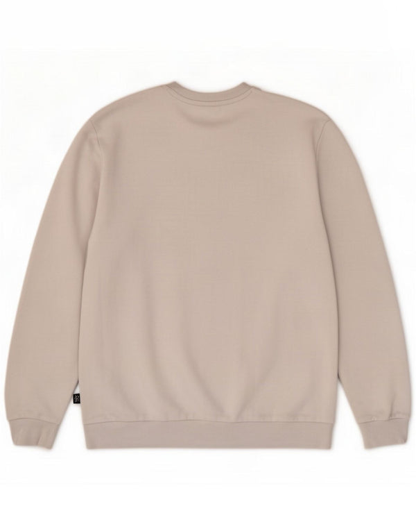 Calvin Klein Uomo Felpa Maglione Large Grigio Colourblock Cotton