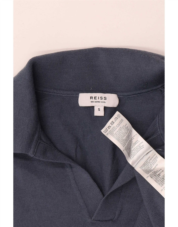 Polo Reiss da uomo piccola in lana blu