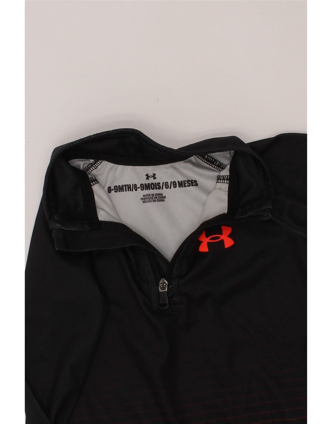 Maglia della tuta pullover per neonato UNDER ARMOUR 6-9 mesi nera geometrica