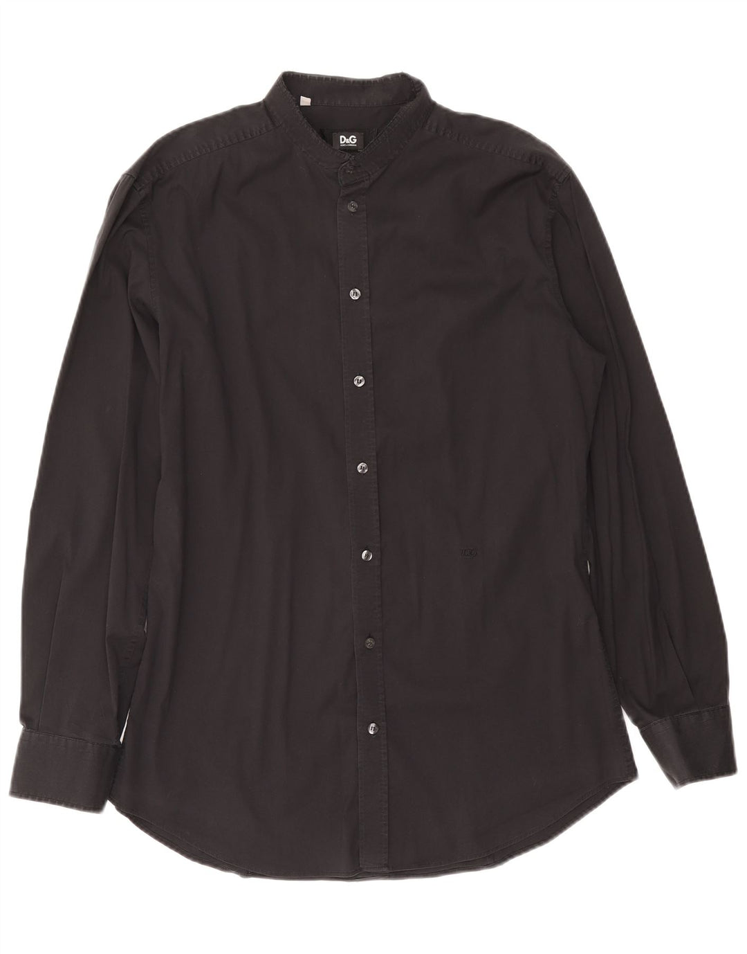 Camicia slim da uomo Dolce & Gabbana taglia 43 grande cotone nero