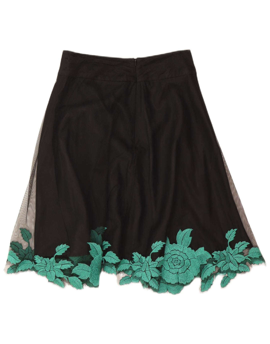 Gonna a trapezio da donna Coast W26 piccola in poliestere floreale nero