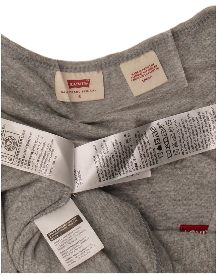 Levi's Top da donna a maniche lunghe UK 10 piccolo in cotone grigio