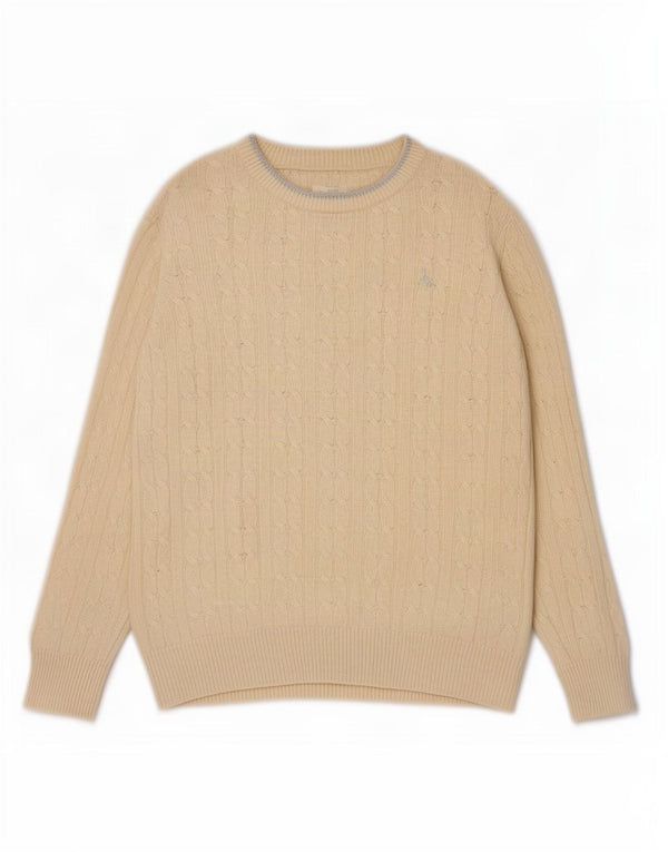 Maglione maglione con scollo a barca da donna Jack Wills UK 12 medio bianco sporco